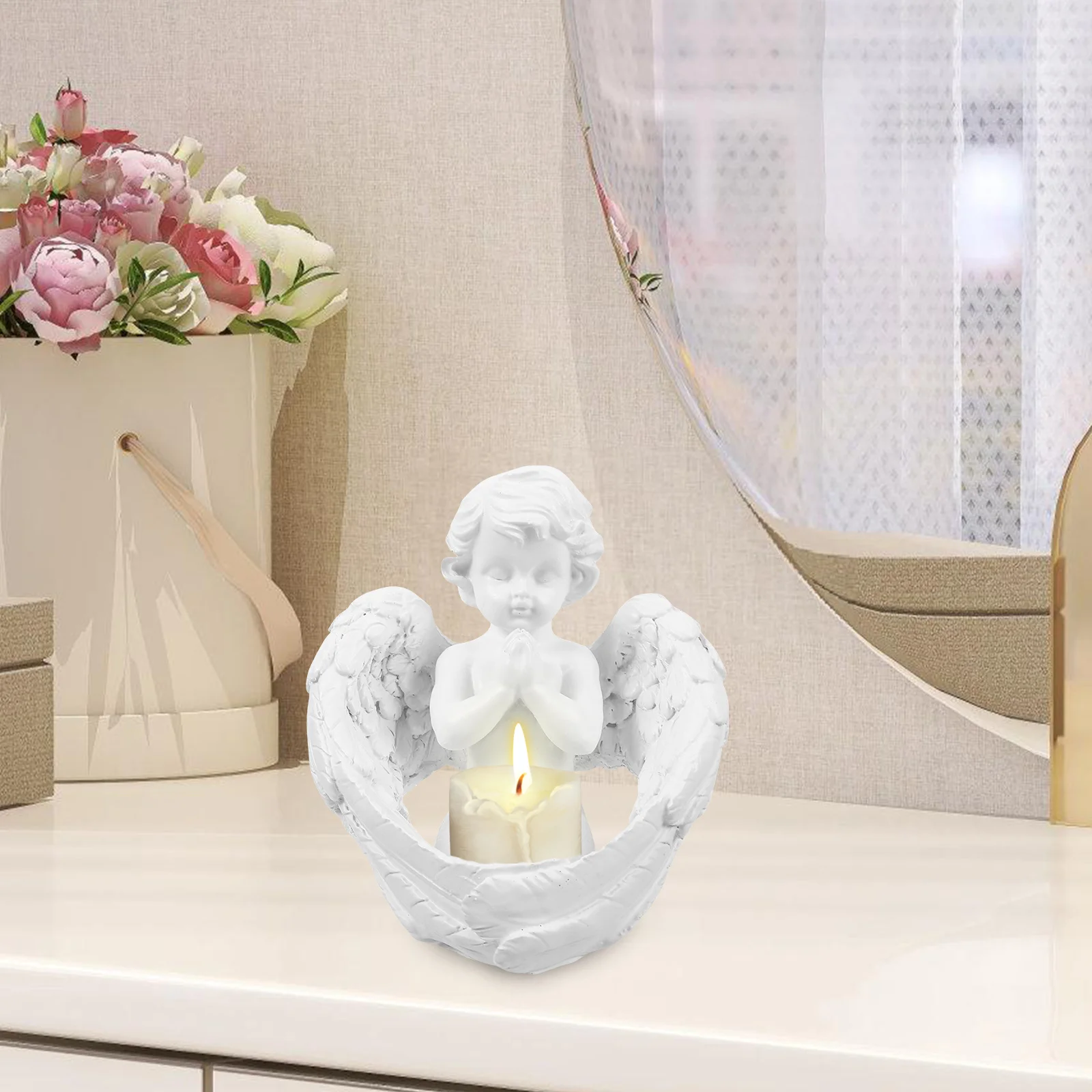

Angel Wings Candlestick Candlesticks Holders Mini Tealight Stand Candleholders Window