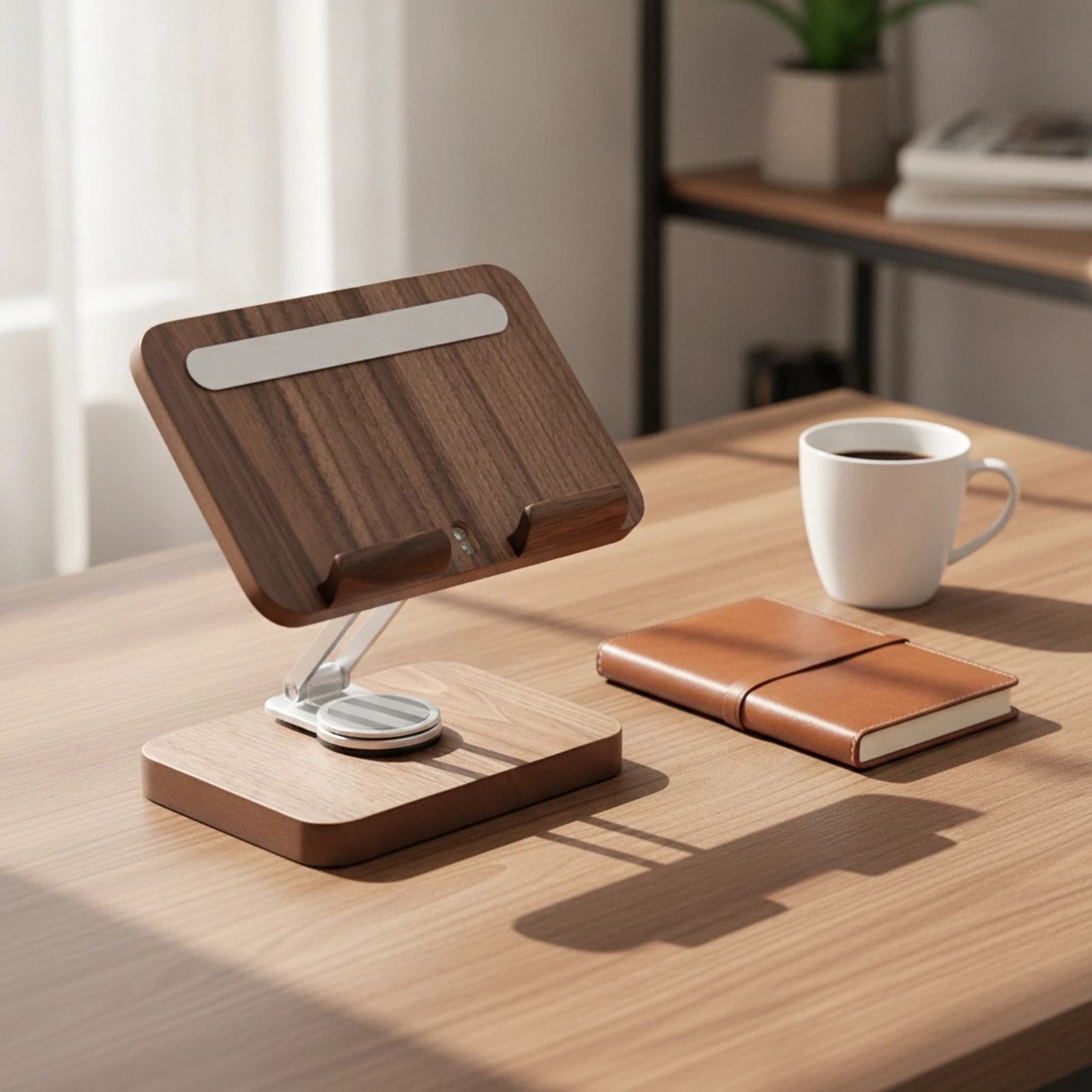 Desktop Stand with Rotating Base Portable Desktop Phone Stand Folding Tablet Holder Compact Tablet Support Long-Lasting