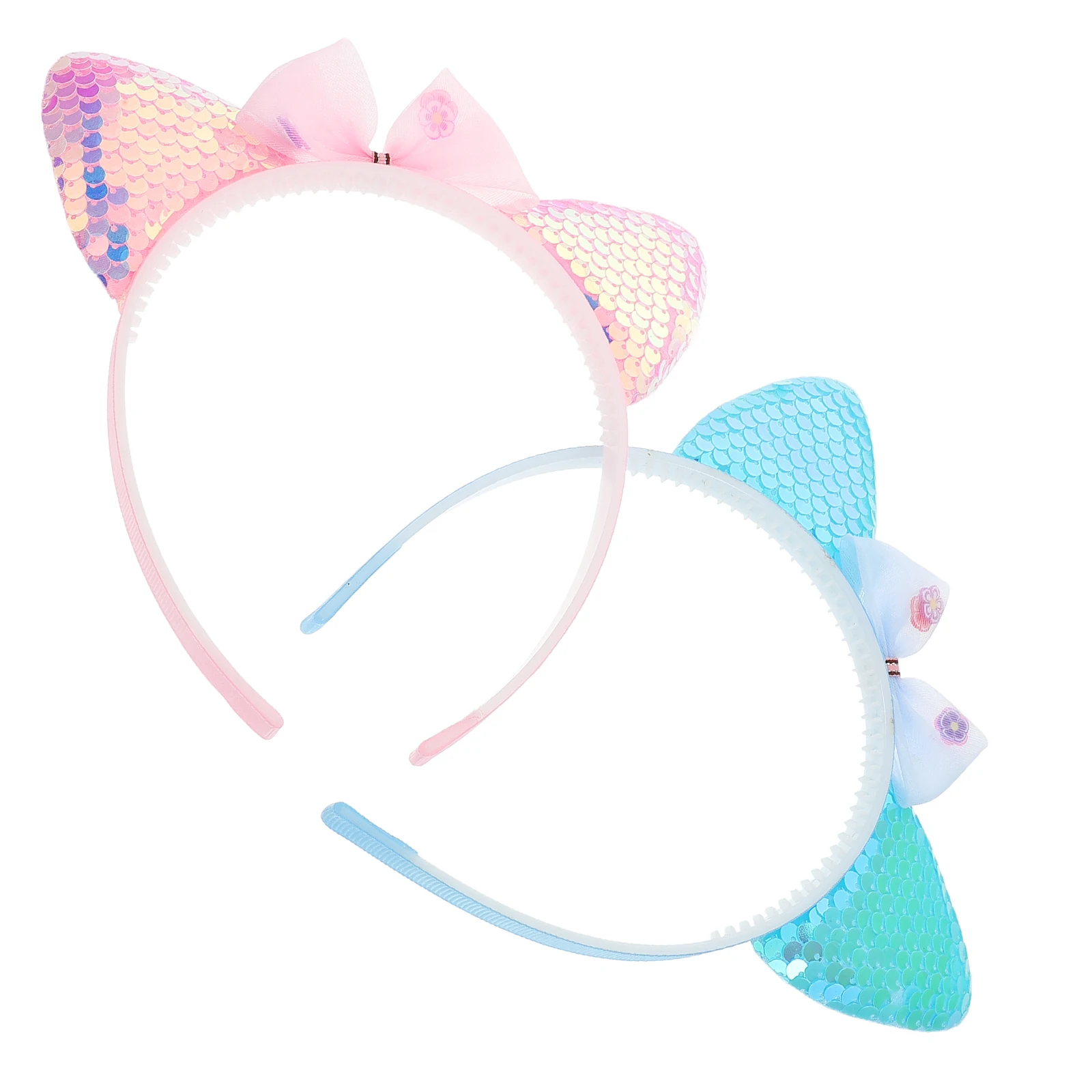 

2Pcs Ears Hair Clips Adorable Design Cute Accessories for Girls Children Plastic Headbands Comfortable Fit