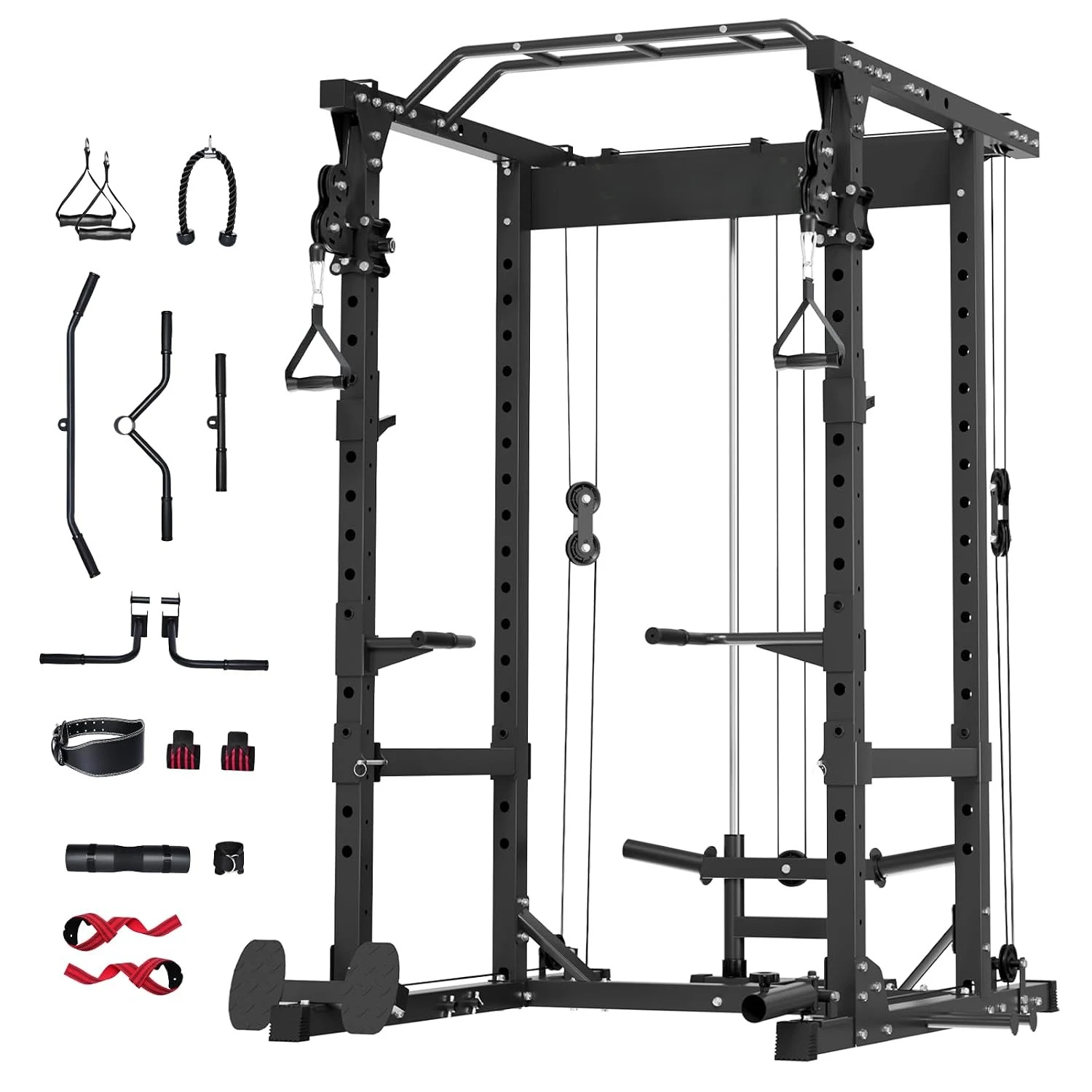 Drone1 Power Cage, All-in-One Home Gym with Cable Crossover, LAT Pulldown, Squat Rack & Landmine Attachment,, Customized