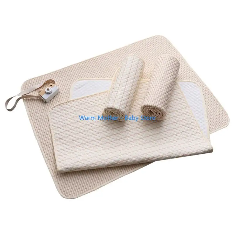 وسادة تغيير الحفاضات قابلة للطي للرضع مقاس كبير قابلة للتنفس، بساط تغيير سرير الطفل 57QE