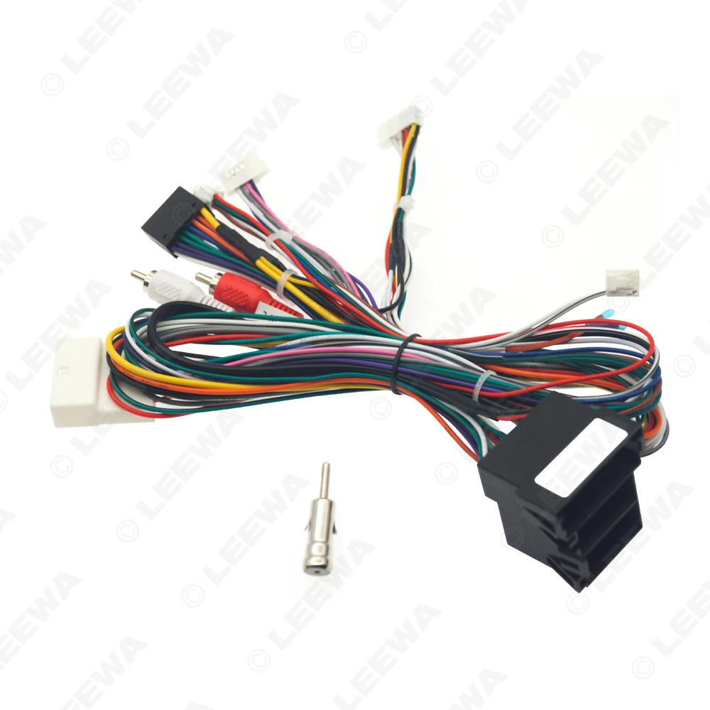 LEEWA Car 16pin Power Cord Wiring Harness Adapter With Canbus Box For Renault Kangoo/CLIO3 2012 Installation Head Unit #HQ4056