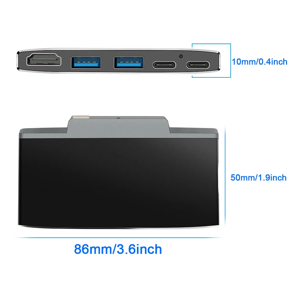 พื้นผิว Pro 6 Hub Mini DP USB3.0พอร์ต HDMI/RJ45สำหรับ Microsoft Surface Pro4/5/6 Splitter Adapter Card Reader