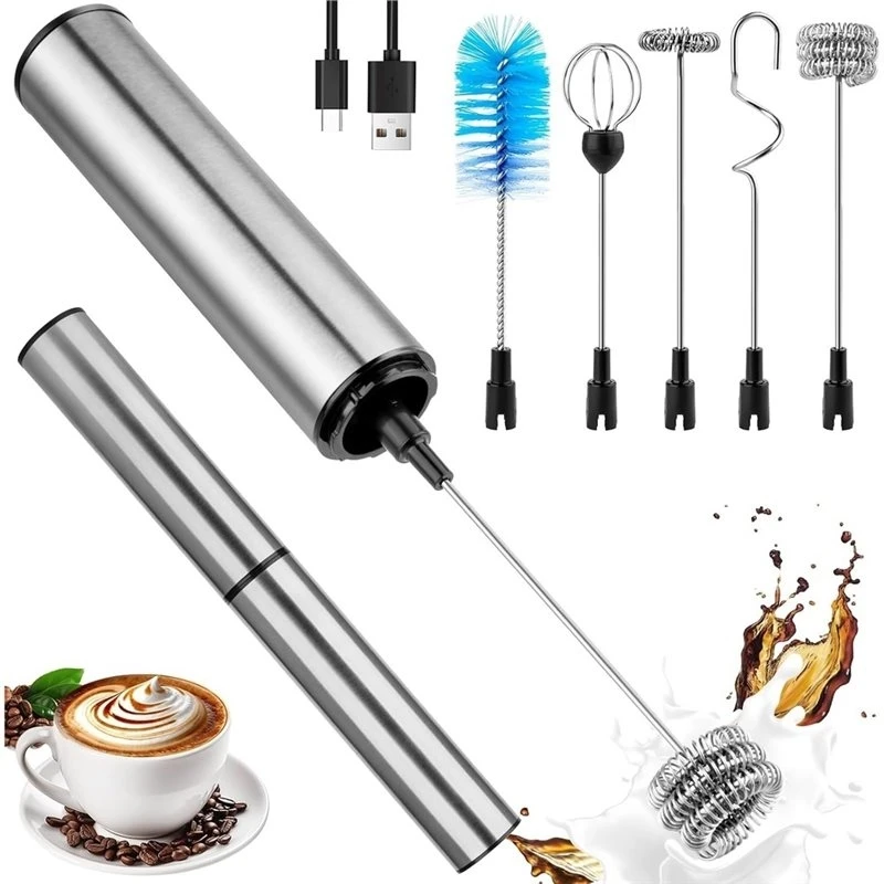 [newa66z-】コーヒー、フォーマー、ラテ、カプチーノ、チョコレート、卵用のミルク泡立て器、充電式電動ハンドヘルド泡立て器