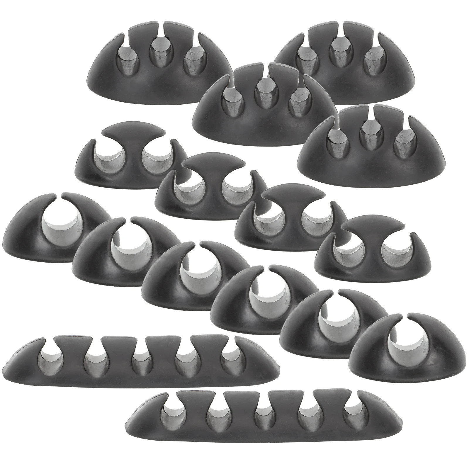 

16pcs Cable Holder Wire Organizer Silica Gel Cord Clips Desk Management Household Accessory Kitchen Appliance Stick On Winder