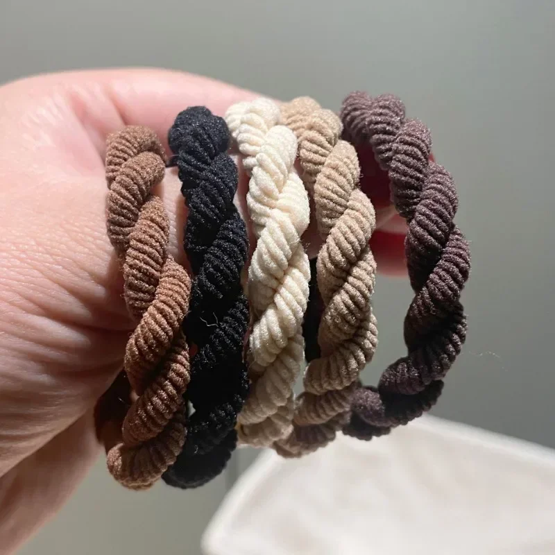 5 szt. Koreańskie kolorowe dobra elastyczność gumki do włosów liny Scrunchies dla kobiet dziewczynki dzieci dzieci kucyk Holder akcesoria do włosów