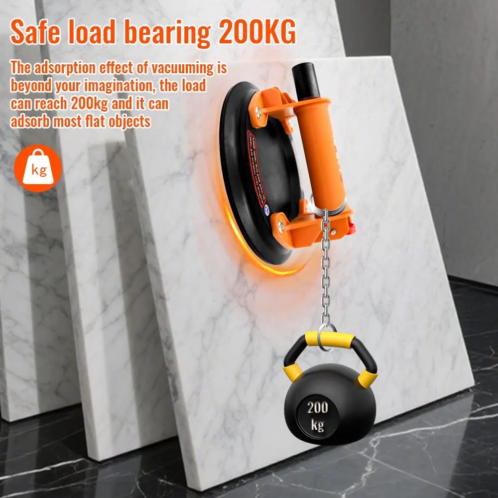 8 Inch Glass Suction Cup to Lift Large Glass Tile Heavy Duty Industrial Vacuum Suction Cups Lifter for Replace/Lifting Window