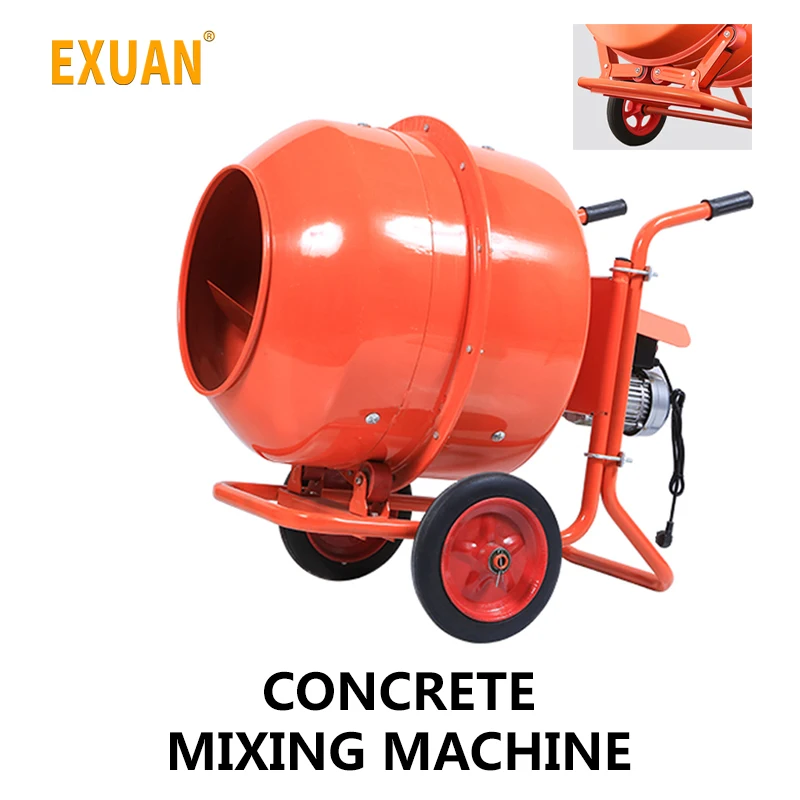 Construction Site Mixing Equipment Concrete Blender Tools 220v Industry Home Small Soil Sandstone Feed Mortar Farm Decoration