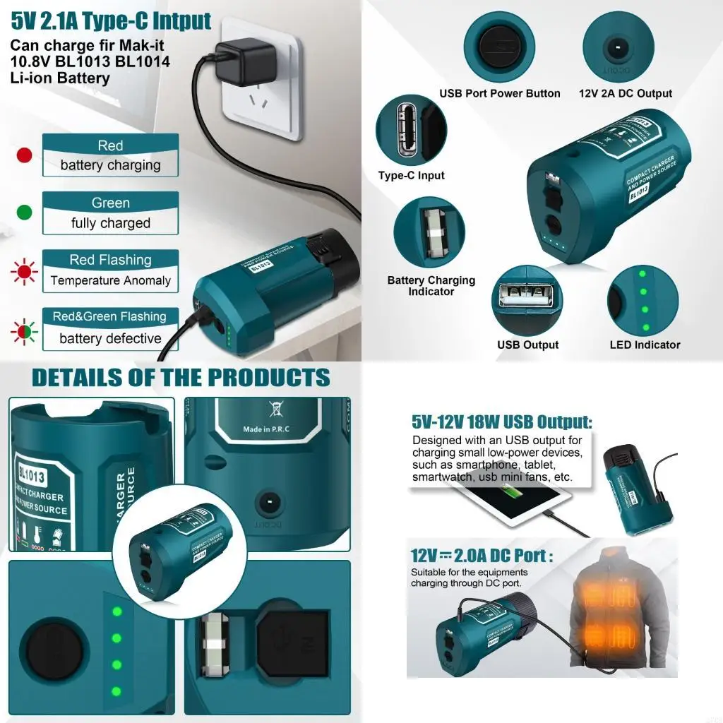  12V Power Supply Chargers Adapters For Tools Emergency Backup Energy Sources