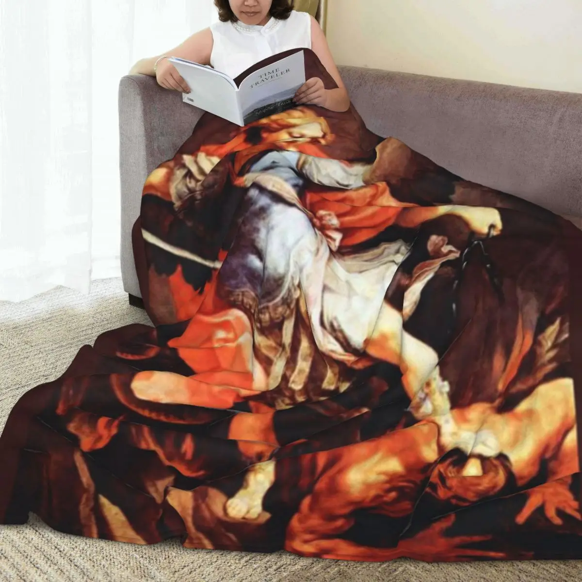 Throw Blanket St Michael The Archangel San Miguel Arcangel Micro Fleece Blanket Cute Portable For Bedroom AntiPilling Blanket