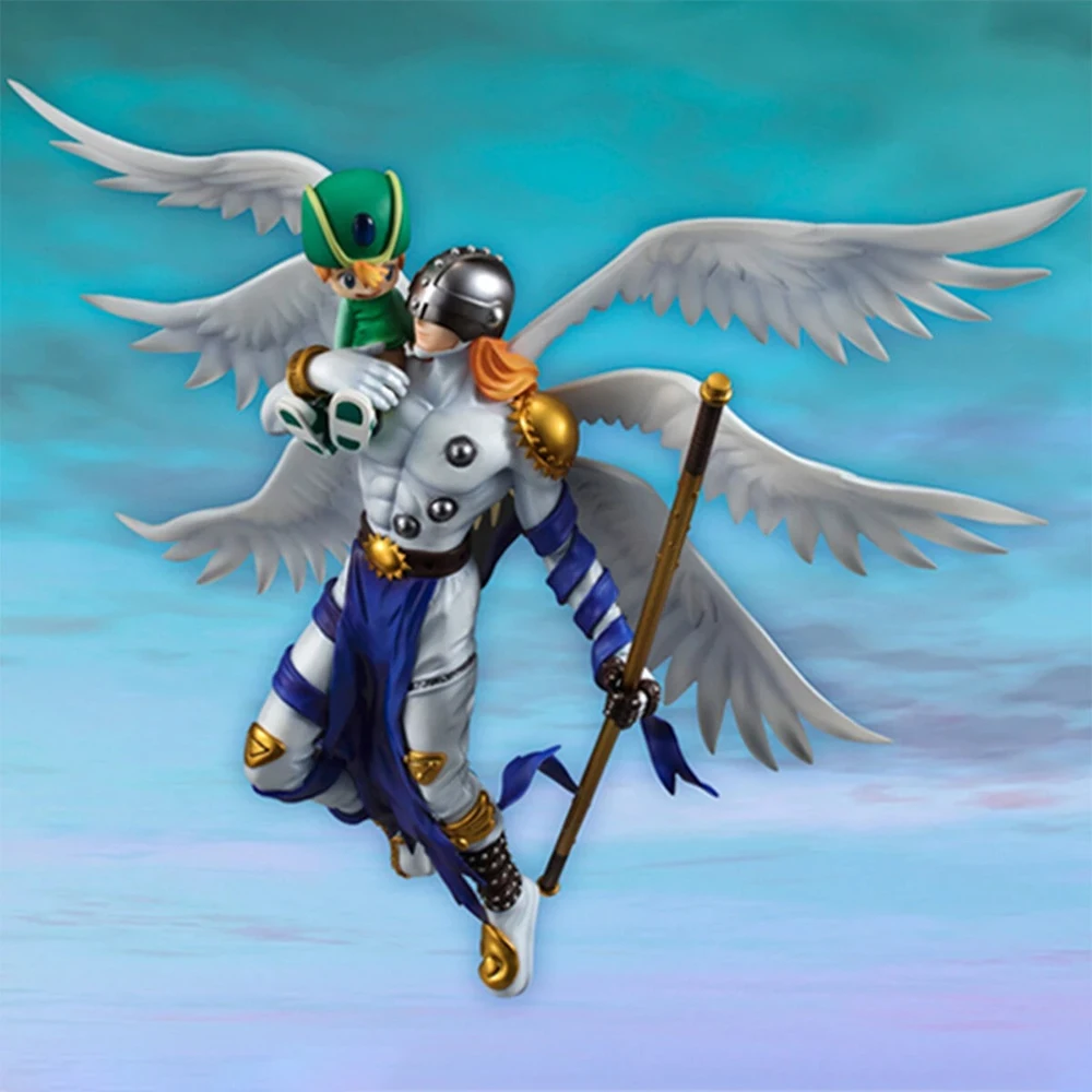 Pre-order Original MegaHouse Angemon & Takeru Takaishi PVC 22cm Anime Character Collectible Display Toy Digimon Desktop Gifts view 4