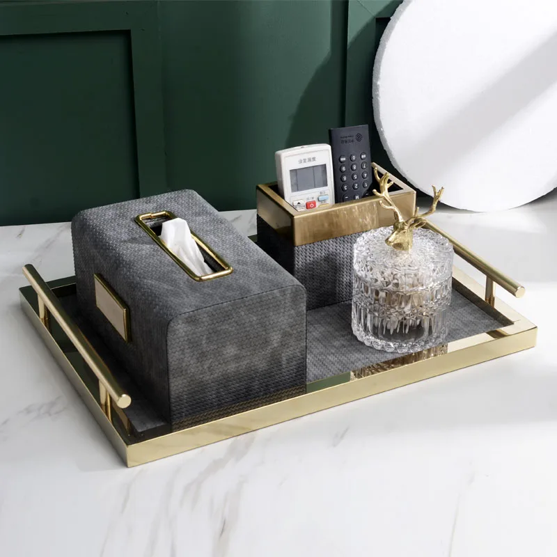 Napkin Paper Towel Holder Home Car Paper Towel Box With Lid Stand Decoration Coffee Table Coffee Table Desktop Organizer tray se