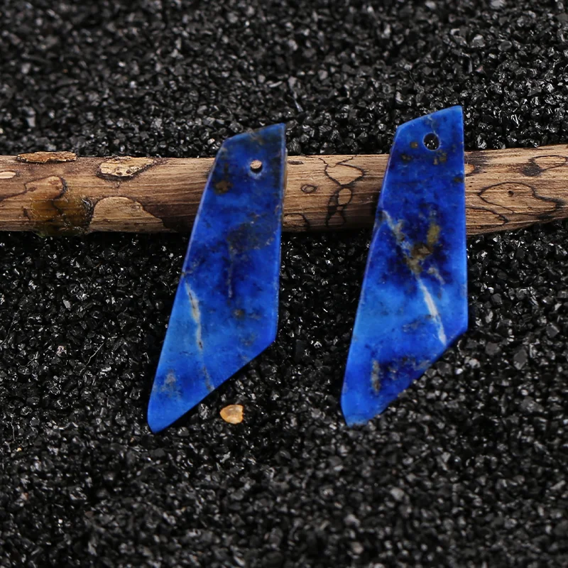 B&F Handmade Nugget Lapis Lazuli Pendants Beads, Genuine Natural stones beads, Unique Stones for jewelry & DIY Earring Beads