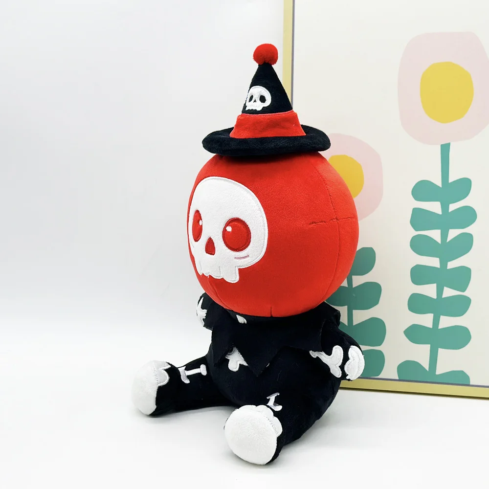 激安セール！ハロウィン新作アップルスカルぬいぐるみアニメ枕人形、子供の誕生日やクリスマスプレゼントに