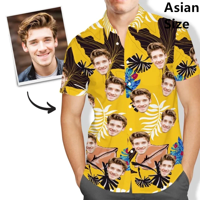 

Настраиваемые рубашки на пуговицах с фотографией Мужчины Женщины Гавайская рубашка с коротким рукавом Лучший подарок на день рождения Рубашка для пляжной вечеринки Дизайнерские топы