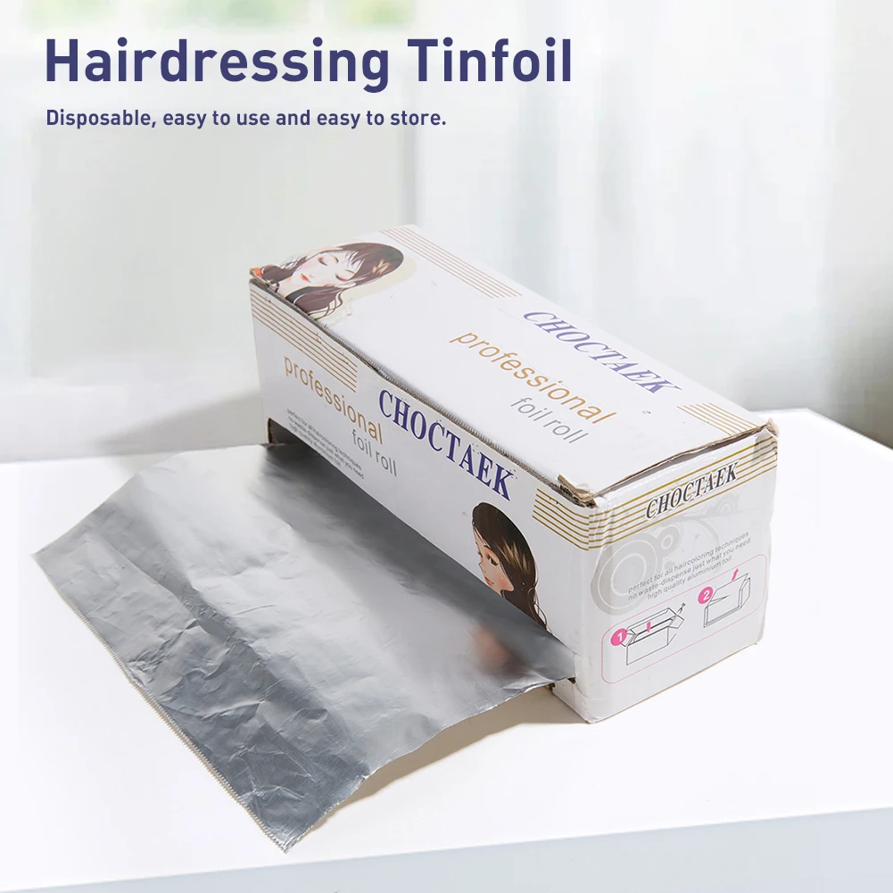 1 Roll Tin Aluminum Foil Sheets Thicken 15cmx50m Tin Foil Nail Stickers Hairdressing Perm Foil for Salon Barber Shop