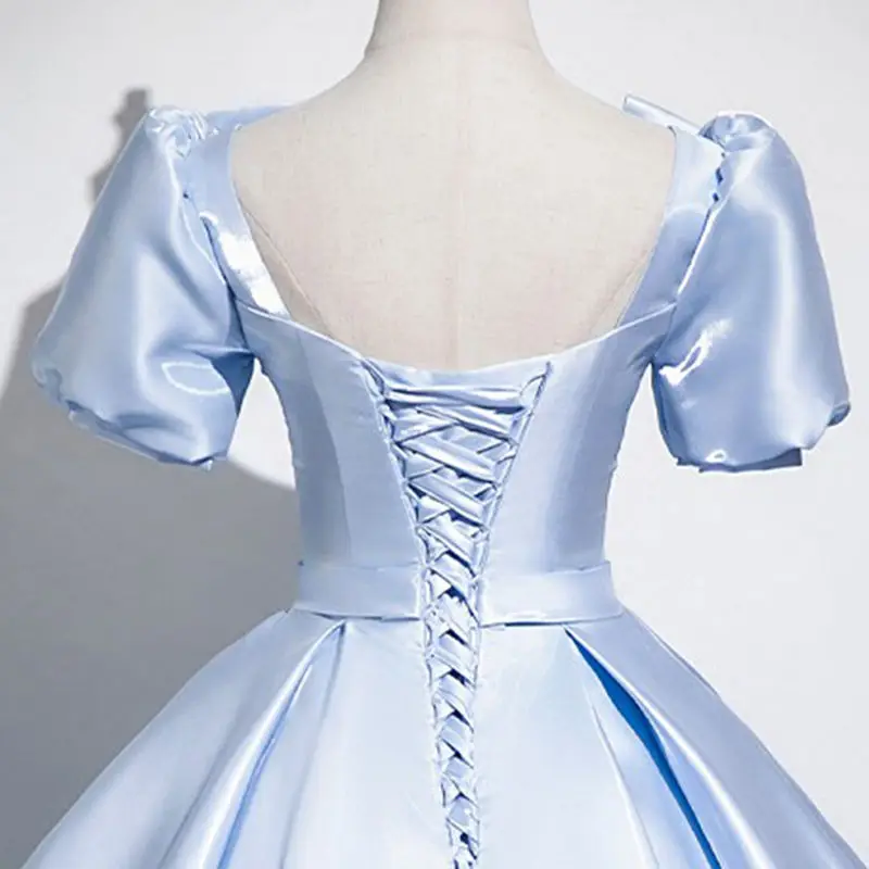 فساتين Quinceanera باللون الأزرق المخصص مع فيونكة للحفلات الراقصة وحفلات أعياد الميلاد وحفلات السهرة للنساء مناسبة رسمية فيستدو دي نوش