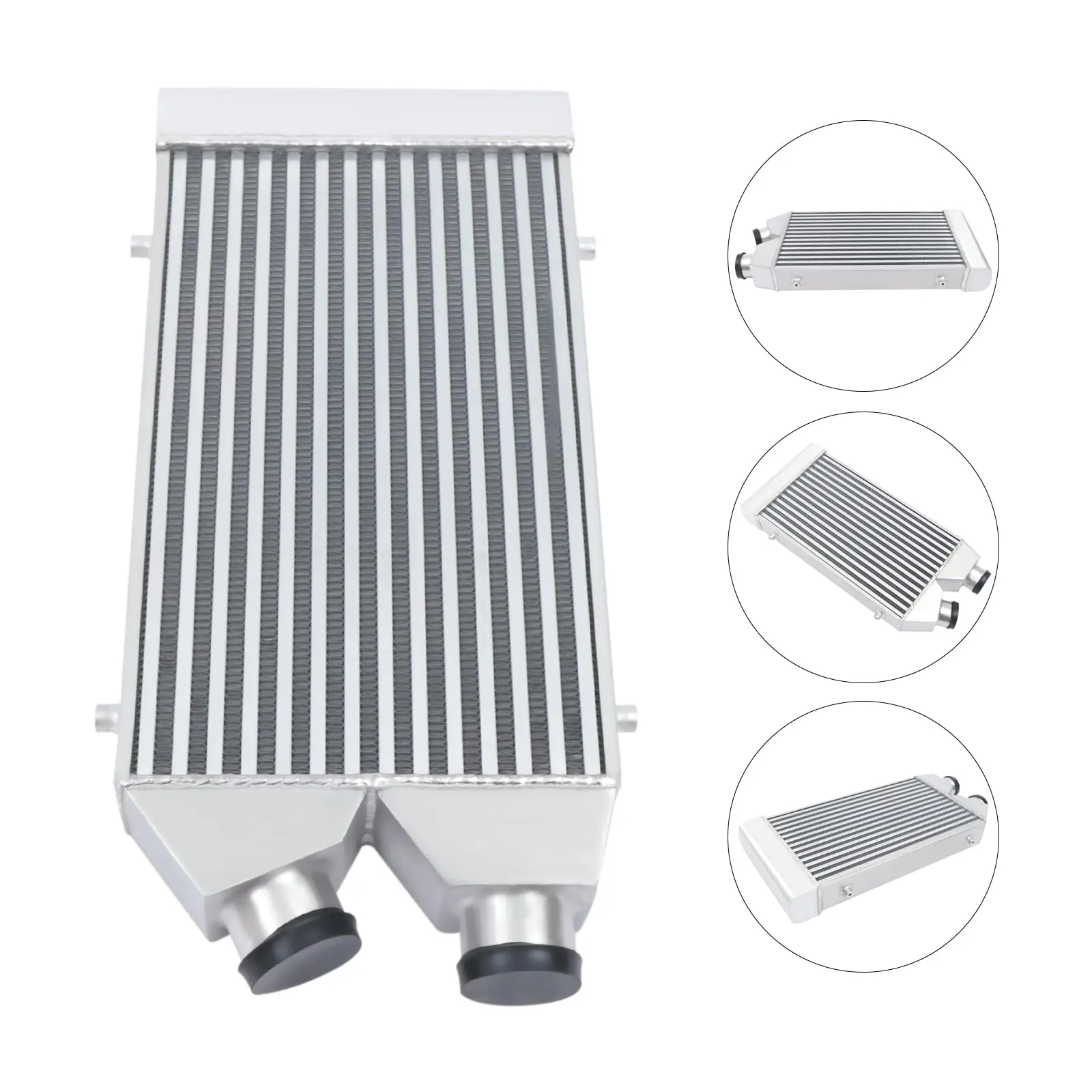 Intercooler universale Alumiihin con ingresso e uscita da 2,5" Z-036A Intercooler con montaggio frontale turbo su un lato per tutte le auto e i camion Sil
