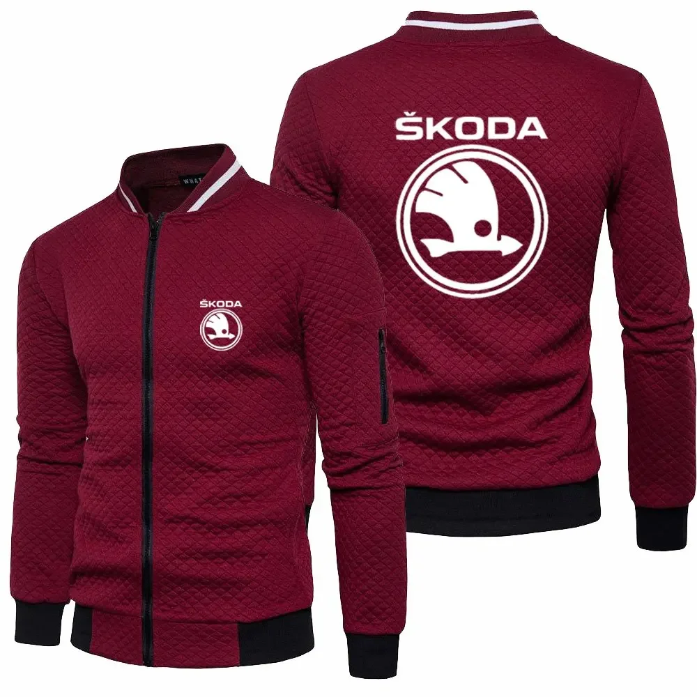 เสื้อแจ็กเก็ต Skoda แขนยาวมีซิปสำหรับผู้ชาย2023สำหรับบุรุษแบบใหม่ฤดูใบไม้ผลิฤดูใบไม้ร่วง