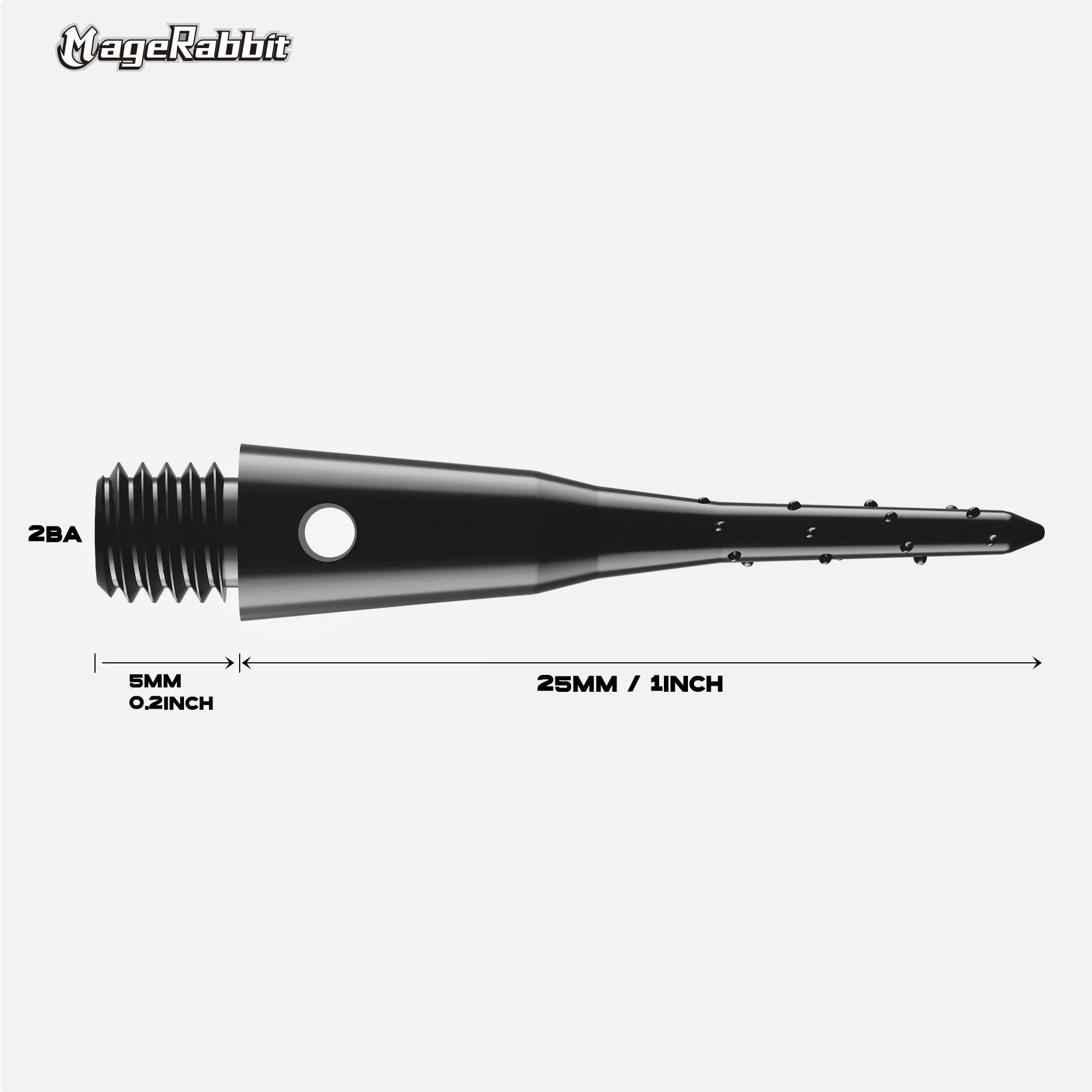 MageRabbit Soft Dart Tips with 2BA Threaded Points 100/1000 Pieces Set for Dart Games