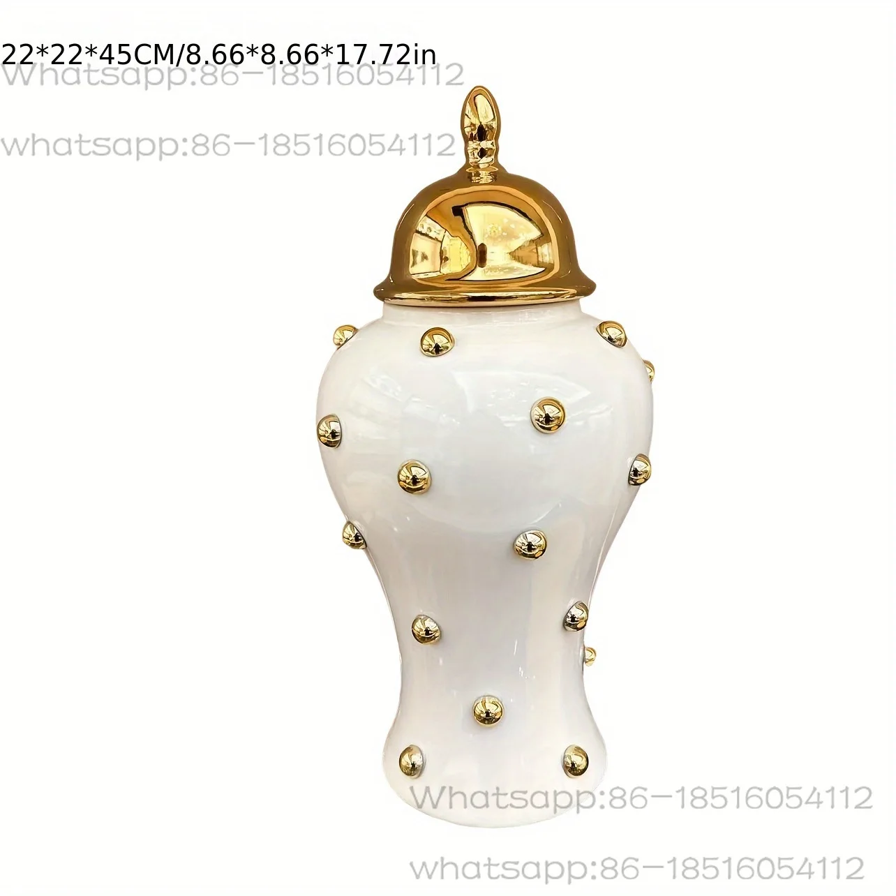 Ceramic high vase Dried flower vases Bubble bead ceramic electroplating general jar Modern flower vase handicrafts and ornaments