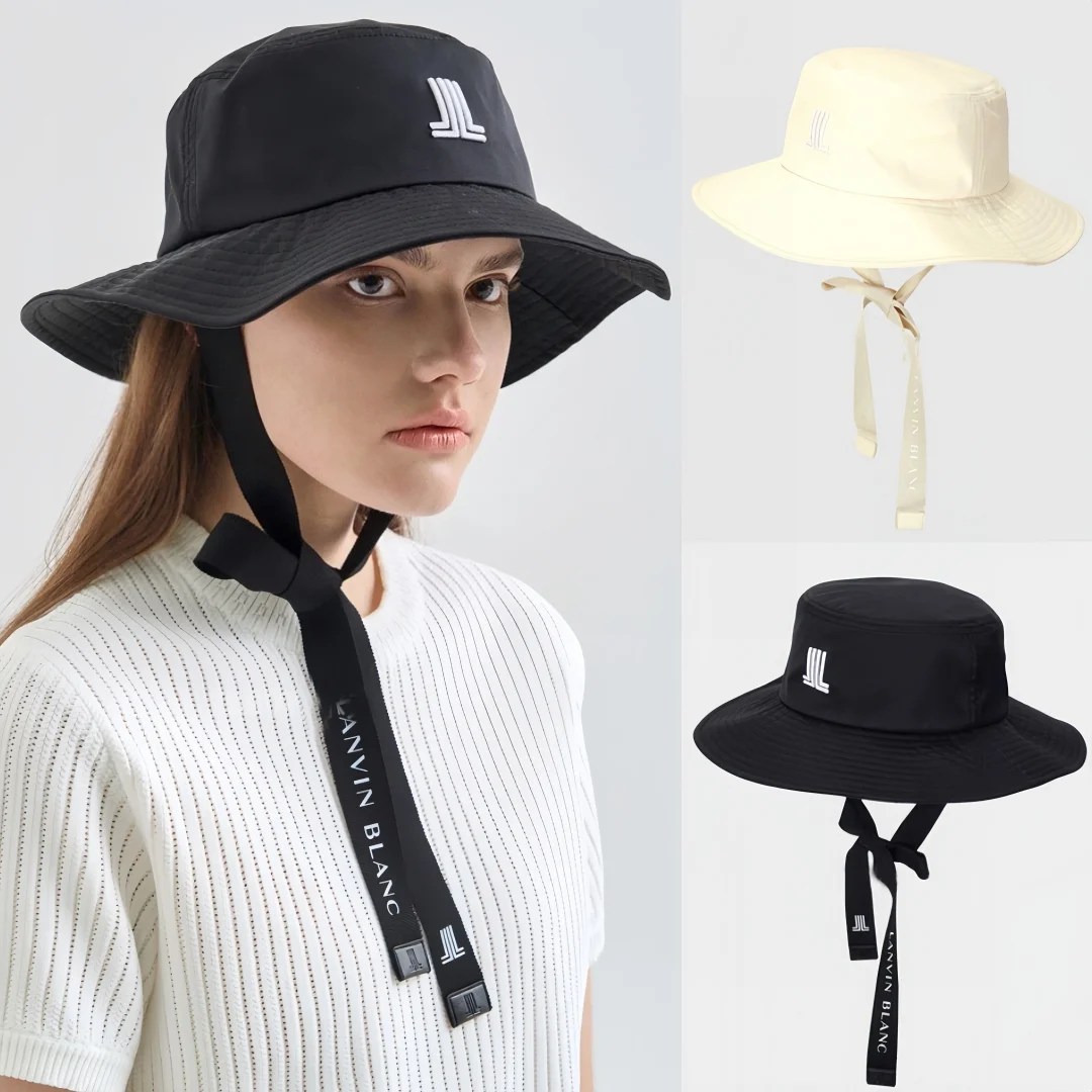 

Spring and Autumn New Korean Golf Hat Women's Sunscreen and Sunshade Fisherman's Hat Windproof Rope Sports and Leisure Hat