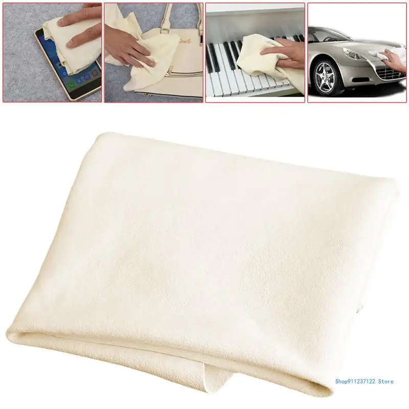 Natural Suede Leather Car Cleaning Towels Drying Washing Cloth New