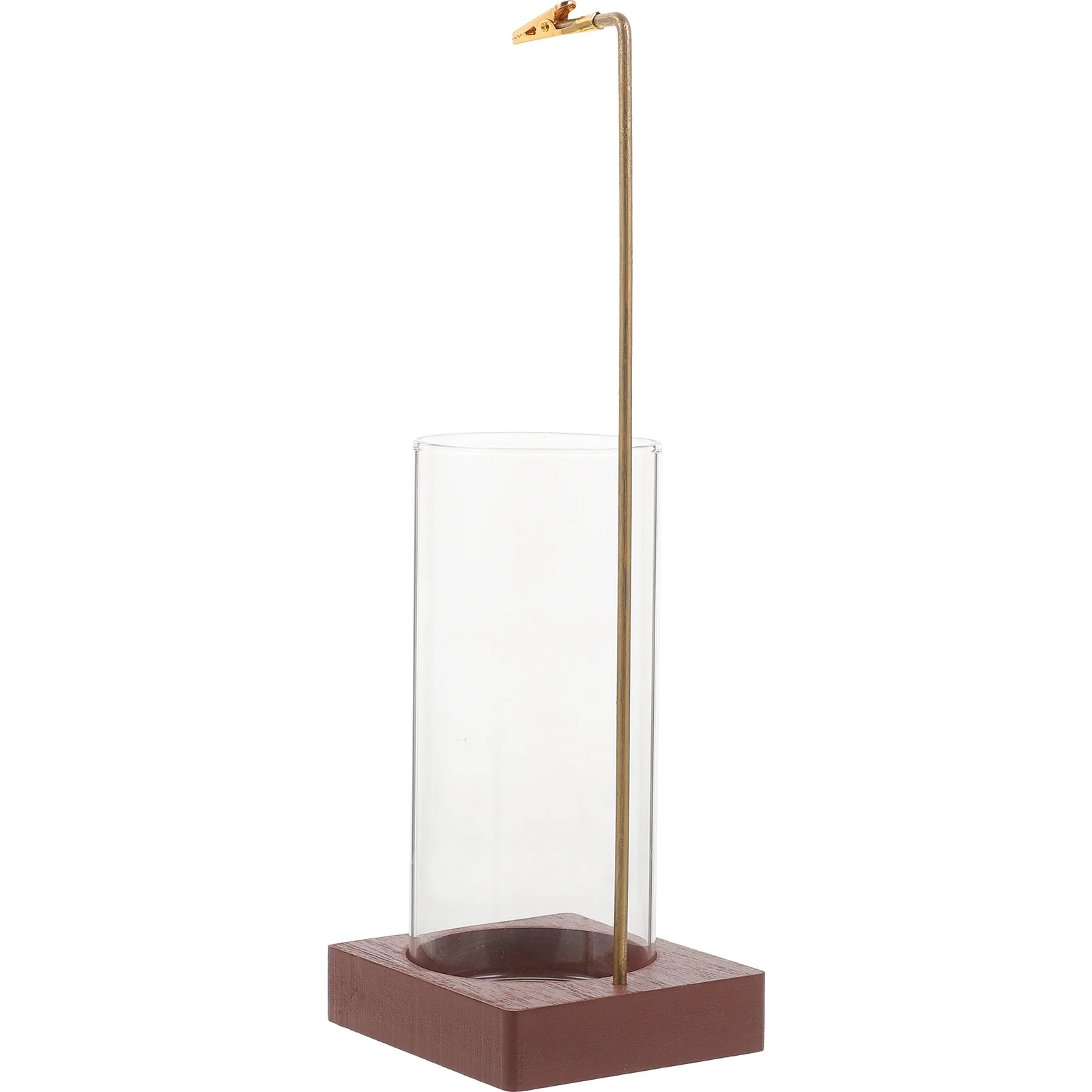 

Upside-Down Incense Burner Holder Wood Base Glass Tray Included Clip Easy Use for Incense Sticks Home Spa Bathroom Meditation