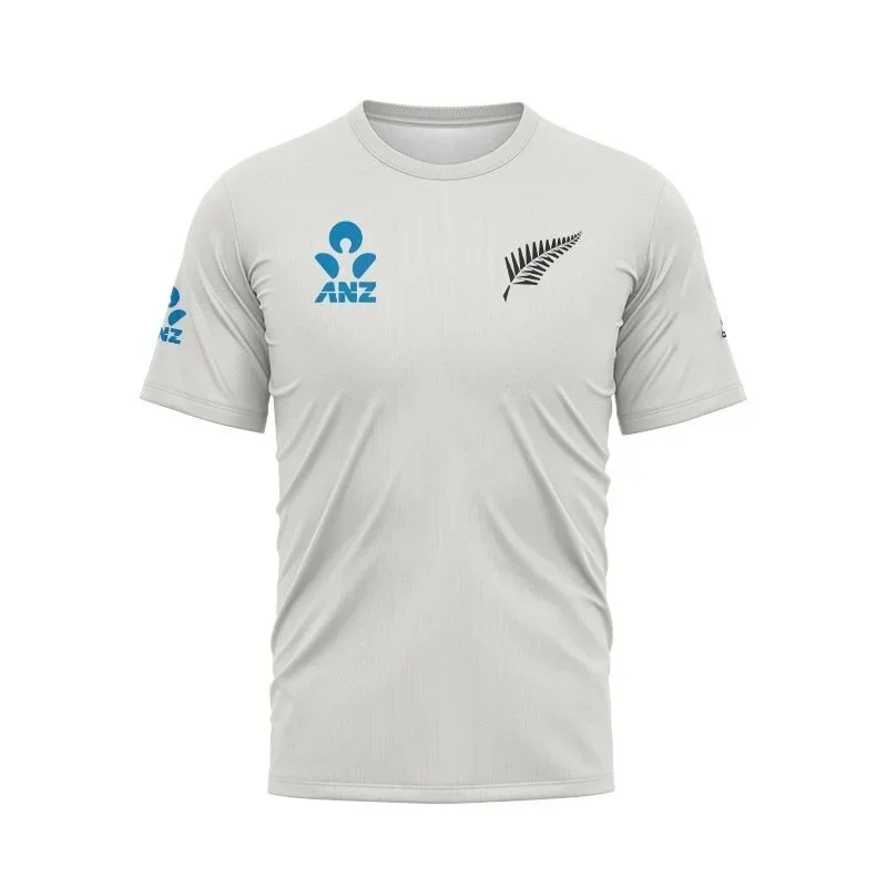 Neues 3D-gedrucktes Neuseeland-Krikettrikot mit kurzen Ärmeln, bequem, schnelltrocknend, geeignet für den Heimgebrauch, mit Y2k-Fan-Geschenken. – Detail 6