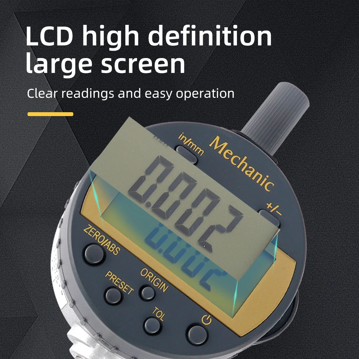 High-Precision Digital Display Micrometer Altimeter 0-12.7mm Indicator with Accurate Data Output