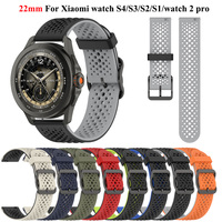 22mm Sport Silicone Strap For Xiaomi Watch 2 Pro Watch Band Replacement For Mi Watch S4 S3 S2mm 46mm S1 Active Color 2 Bracelet