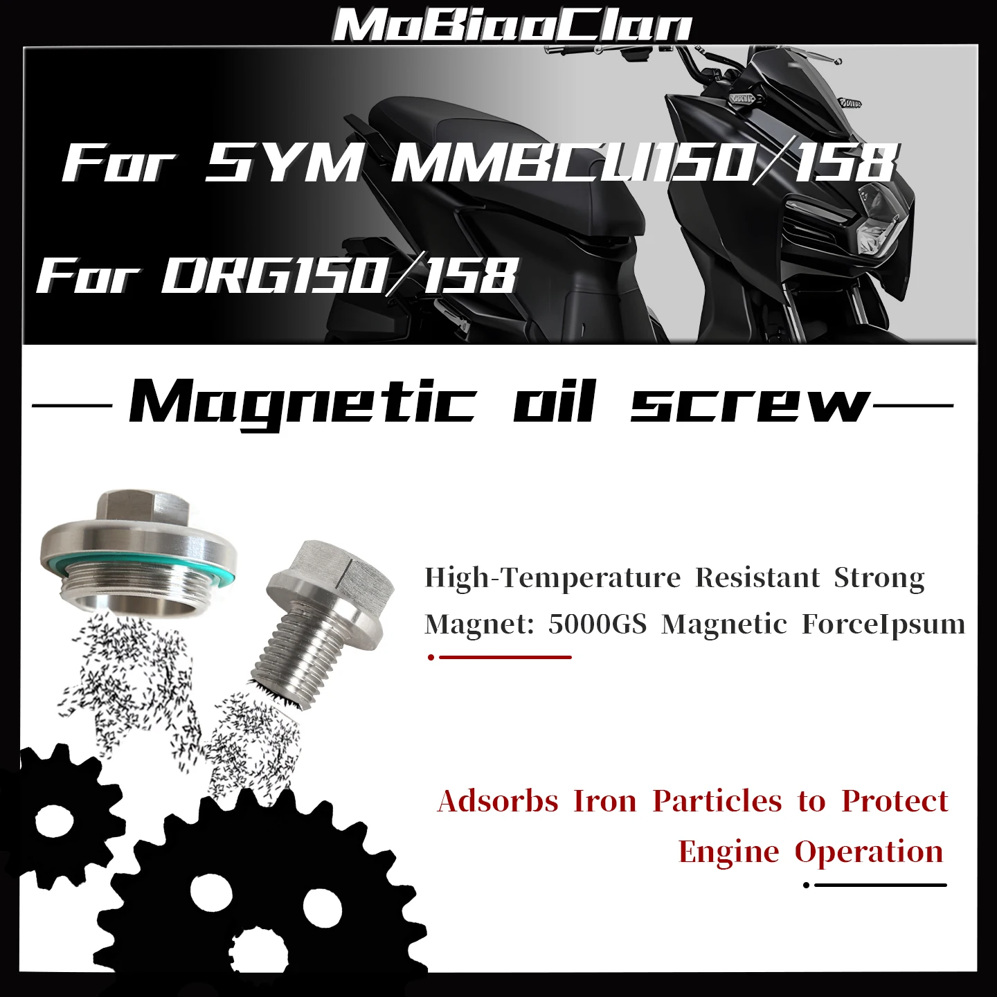 

Для SYM MMBCU150 158 ммbcu 150 158, магнитный винт для слива масла из нержавеющей стали DRG150 DRG 158, масляный винт, аксессуары для мотоциклов