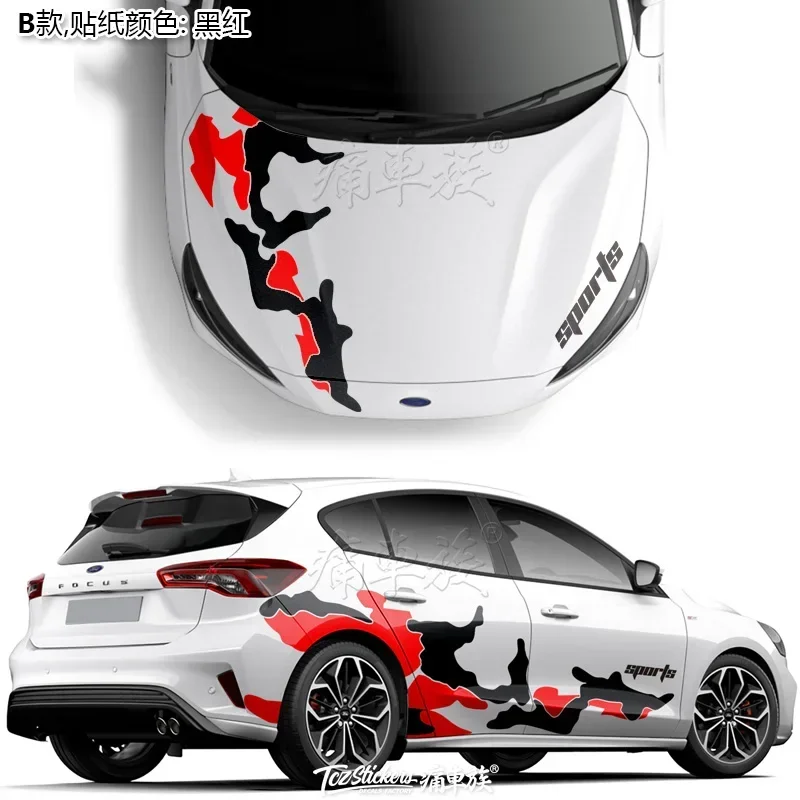 

Car Vinyl Sticker FOR Ford Focus 2019 Camo Body Decoration Modification Personalized Custom Decals Decor Auto Accessories