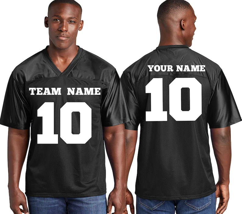 

Personalized Team Name And Number Football Jersey Custom Team Jersey Shirt, Customized Football Jersey Mesh For Football Lovers