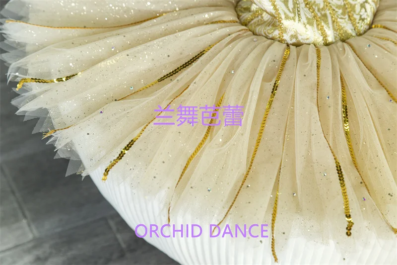 Fine Workmanship Professional High Quality Women Adult Performance Wear Girls Golden Swan Lake Ballet Tutu Costumes