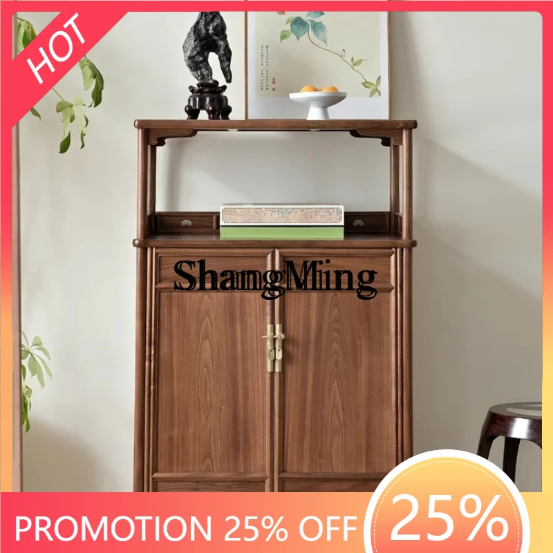 FG good-looking  black walnut noodle cabinet study Zen storage storage bookcase