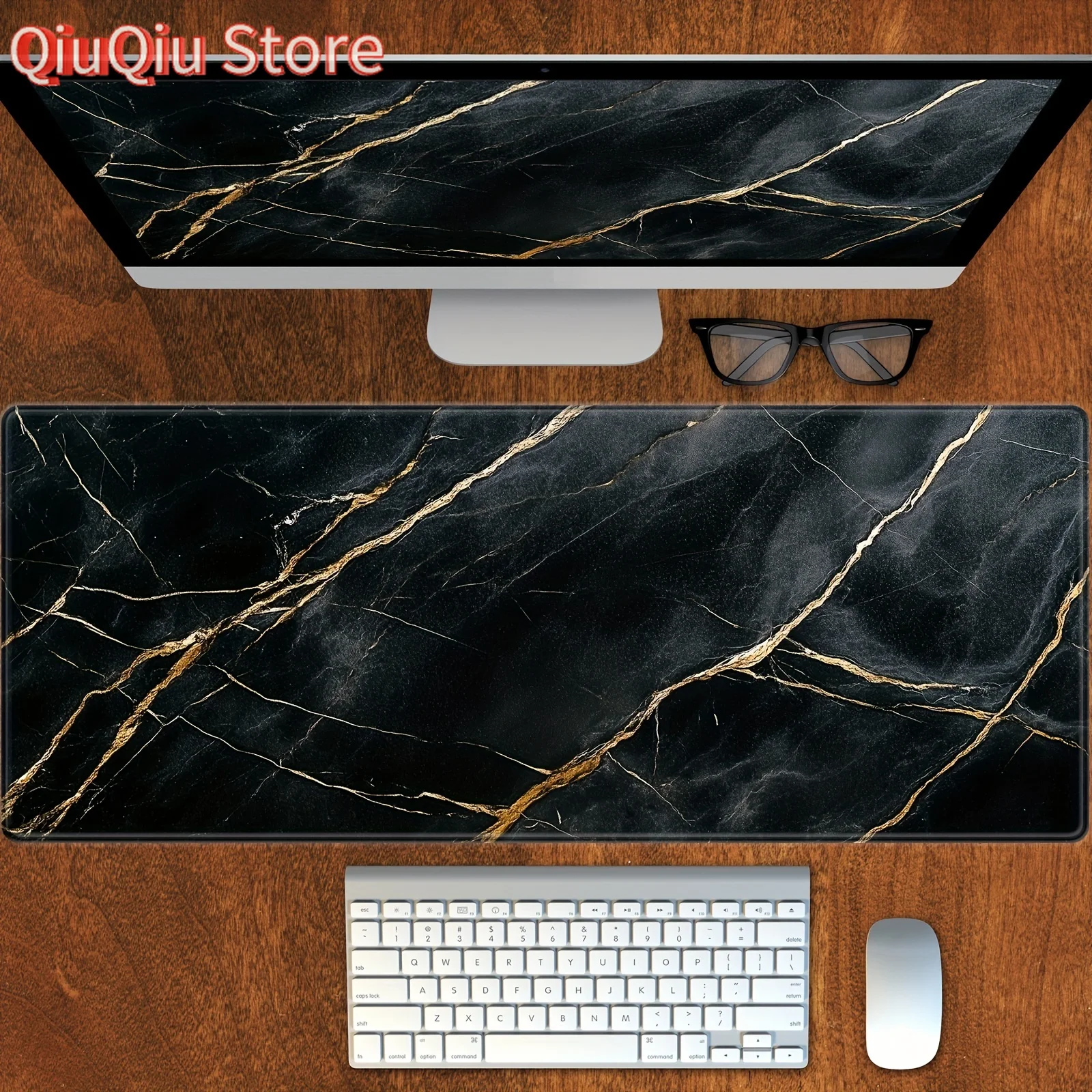 Black marble stripe Desk Mat Modern Abstract Large Mouse Pad XXL 900x400MM Extended Mousepad Keyboard Mouse Mat Desk Accessories