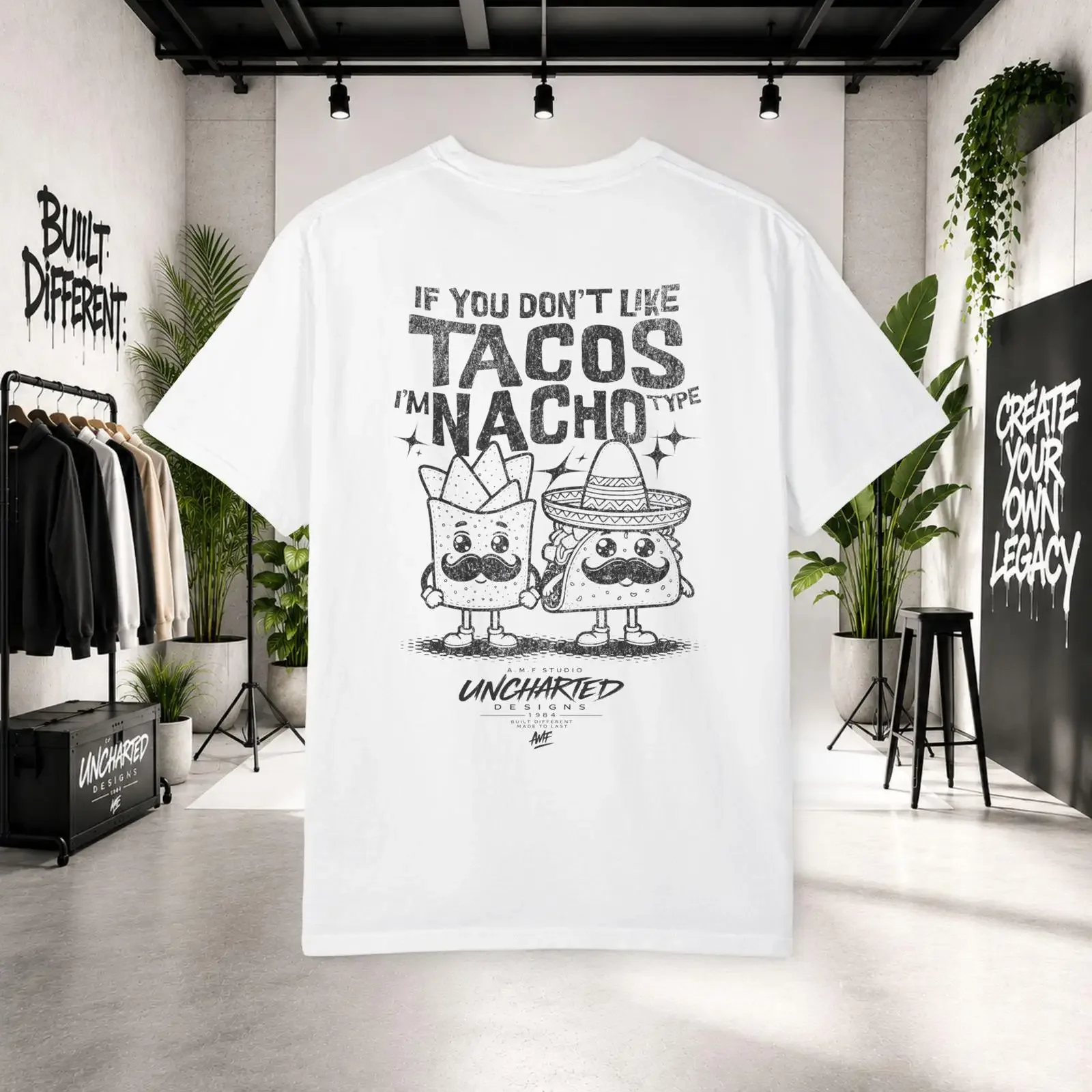 Funny Taco T Shirt If You Dont Like Tacos Im Nacho Type Mexican Food Cinco de Mayo Humor  vintage Washed Top For Everyday Wear