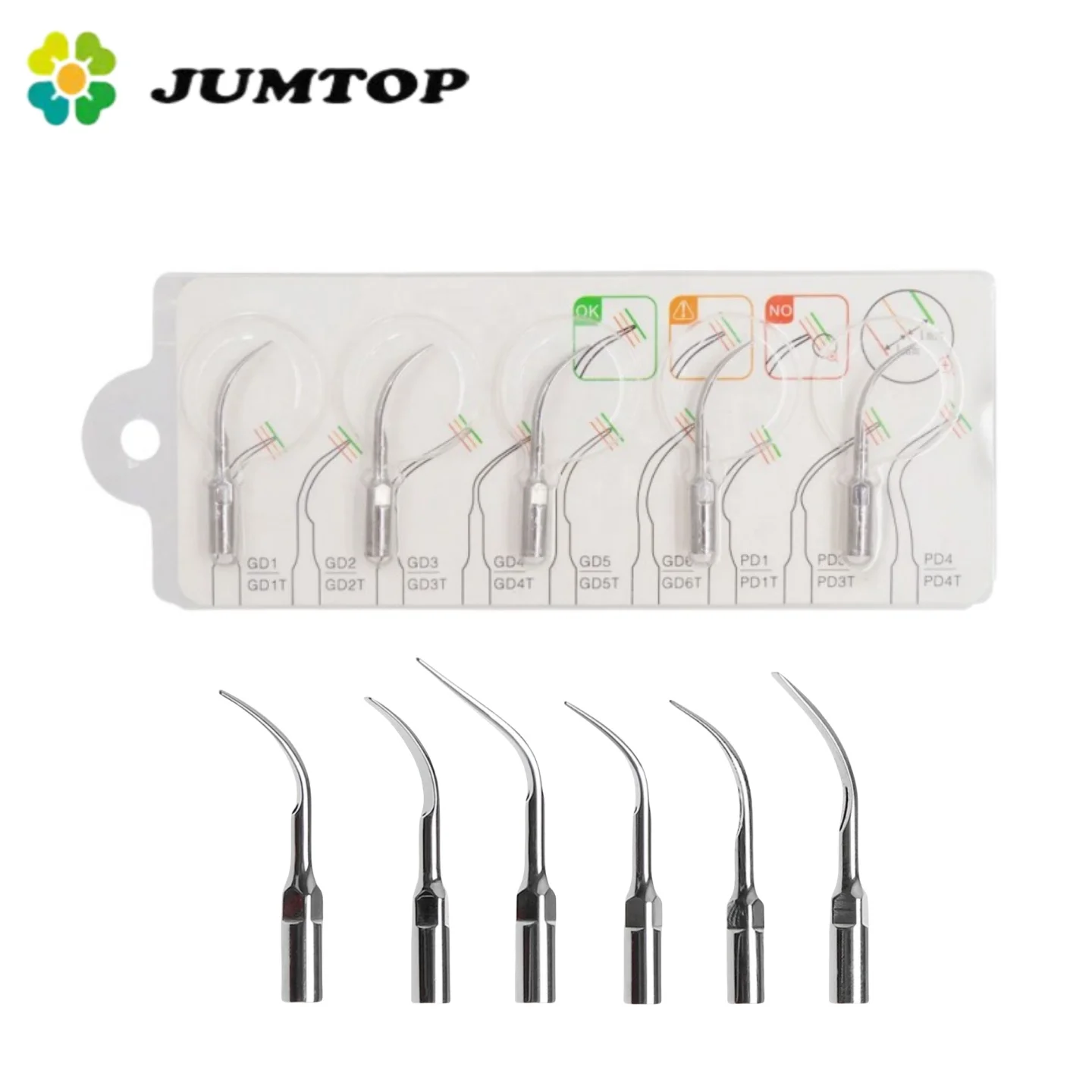 JUMTOP 5Pcs Dental Ultrasonic Scaler Tip G P E Endodontics Periodontics Scaling Tips Fit for EMS Woodpecker SATELEC DTE NSK