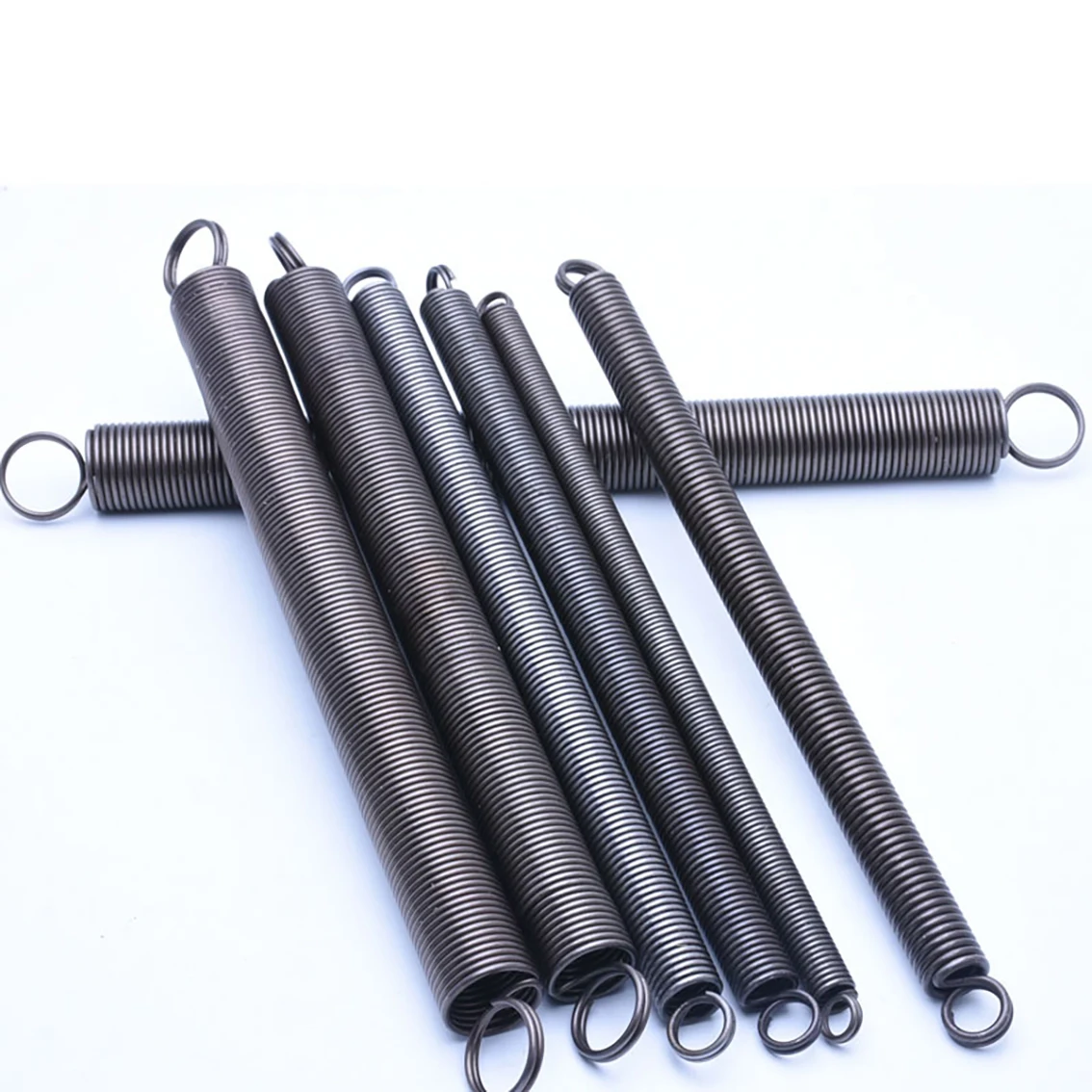 1PCS Wire Diameter 0.3-6mm Carbon Steel Tension Spring L-shaped Double Coil Tension Spring Closed Loop Tension Spring Length 300