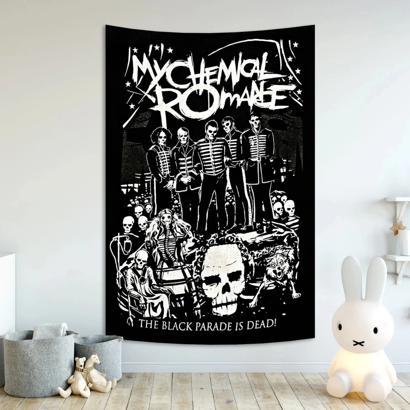 

My Chemical Romances Band Tapestry Music Style Background Decorative Bar Cafe Decor Art Wall Painting Banner Flag