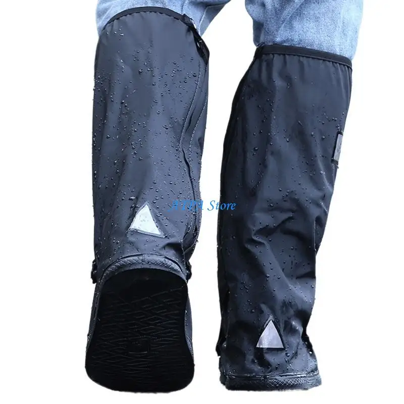 

U13C Stylish Motorcycle Rain Shoe Covers Long Rain Boot Covers for Outdoor Cycling