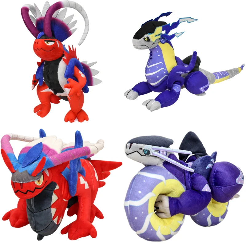 Pokemon Koraidon Miraidon Plush Toys Anime Pocket Monster Scarlet Violet Series Stuffed Animal Peluche Dolls Birthday Gifts Kids