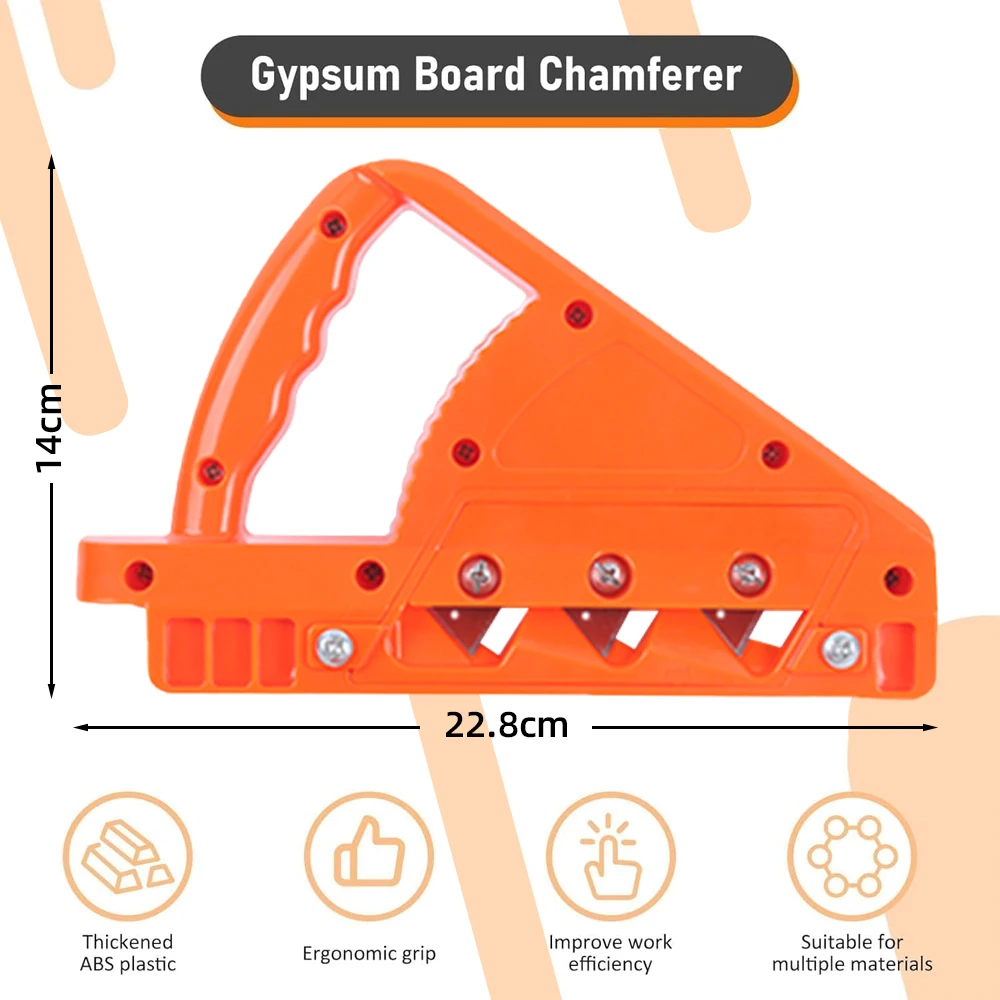 Plasterboard Quick Cutter Chamfering Planer Hand Plane Gypsum Board Drywall Edge Chamfer 45°/60° Woodworking Trimmer Hand Tool