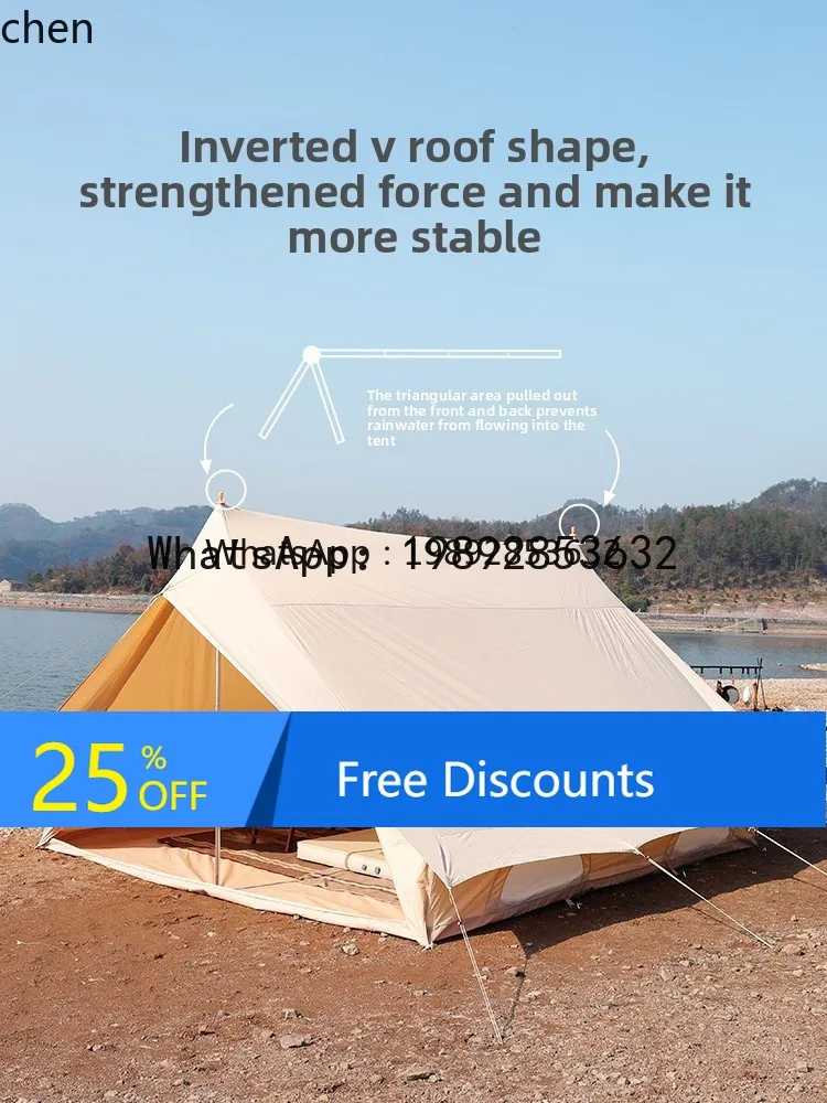 ABC outdoor tent rainstorm-proof luxury  tent thickened cotton large camping tent