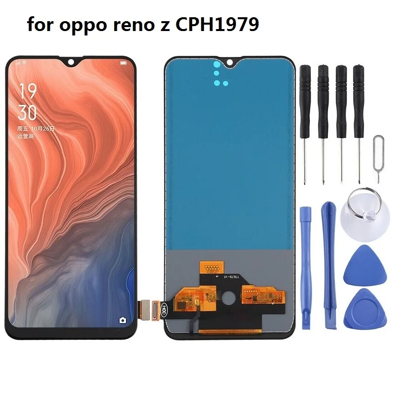 For oppo Reno Z lcd monitor for oppo reno z touch screen digitizer lcd monitor for reno z realme xt frame screen