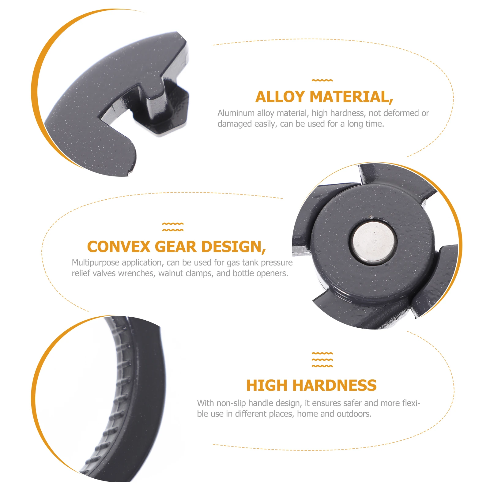 

Aluminum Alloy Multifunctional Wrench Gas Tank Pressure Relief Valves Bottle Opener High Hardness Non Slip Handle Home Outdoor
