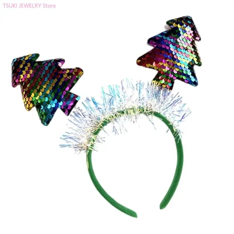 

62KE кольца для волос для душа, эластичные женские повязки на голову, рождественские милые головные уборы, аксессуары для волос