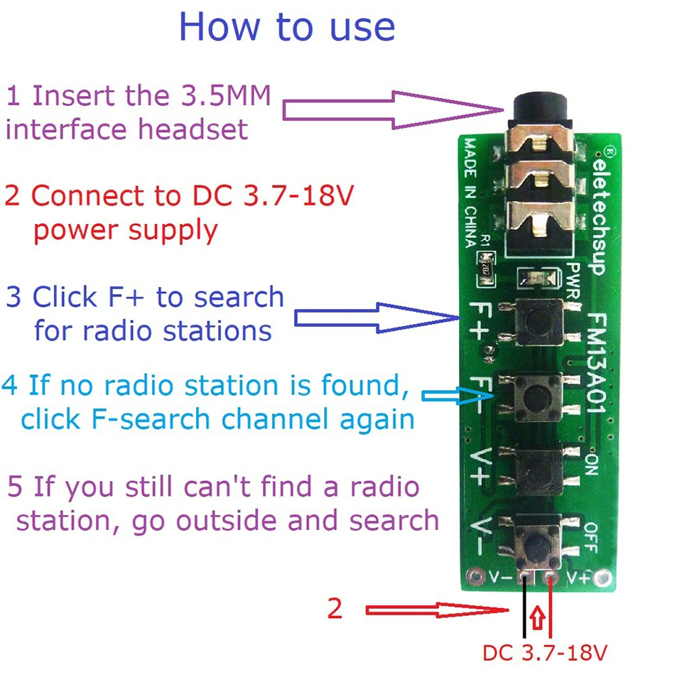 76MHz-108MHz Stereo FM Radio EmpfäNger FM DIY Elektronisches LöTen Kit 76MHz-108MHz Stereo FM Radio EmpfäNger FM DIY Elektronisches LöTen Kit