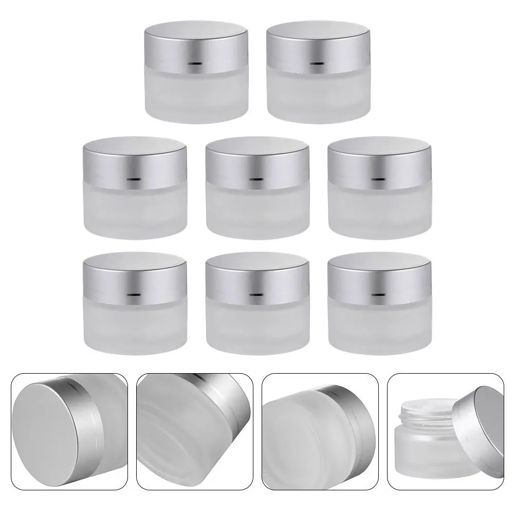 

8Pcs 10g Portable Empty Glass Jars Container Multi Purpose Use Necklace Jewelry Storage Creams Jar Storage Jar